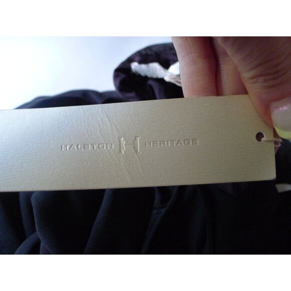 Halston Heritage Sheer Panel High Neck Gown - Black 12 - Picture 5 of 13